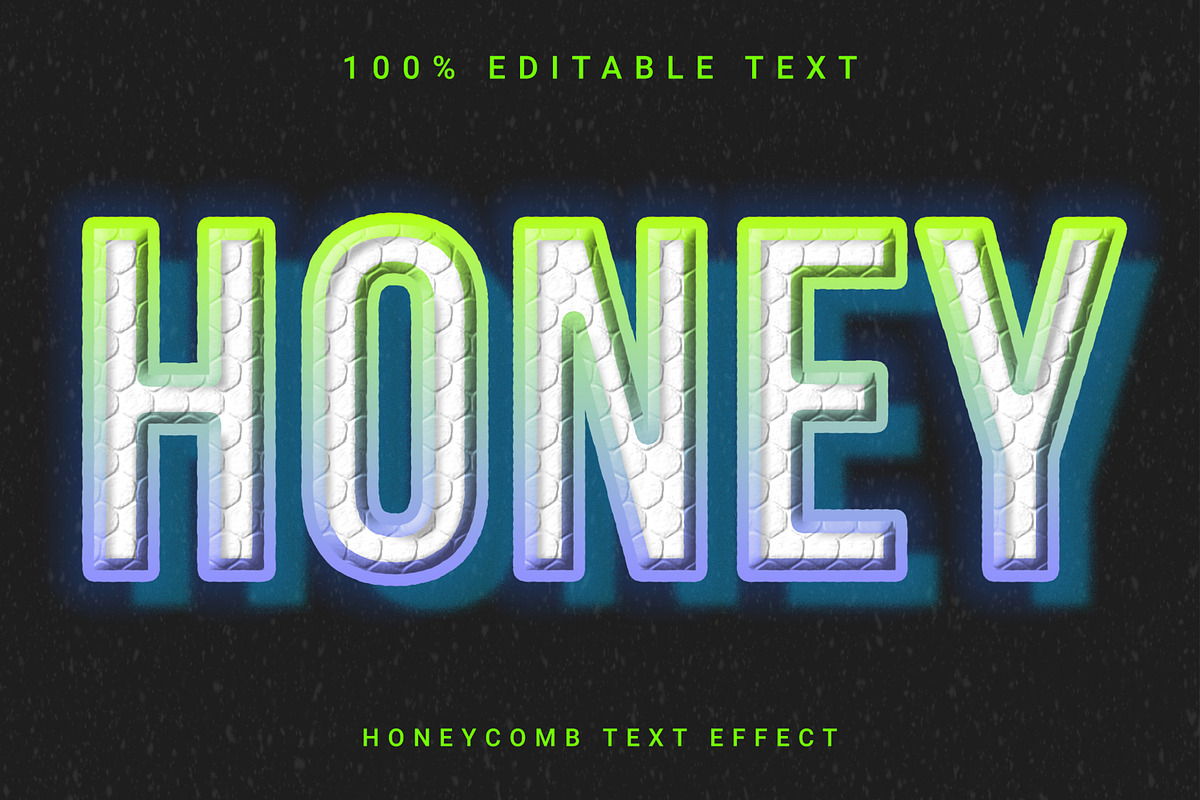 Creative Honeycomb Text Effect Style, a Layer Style Add-On by MightyDesign (Photo 1 of 6)