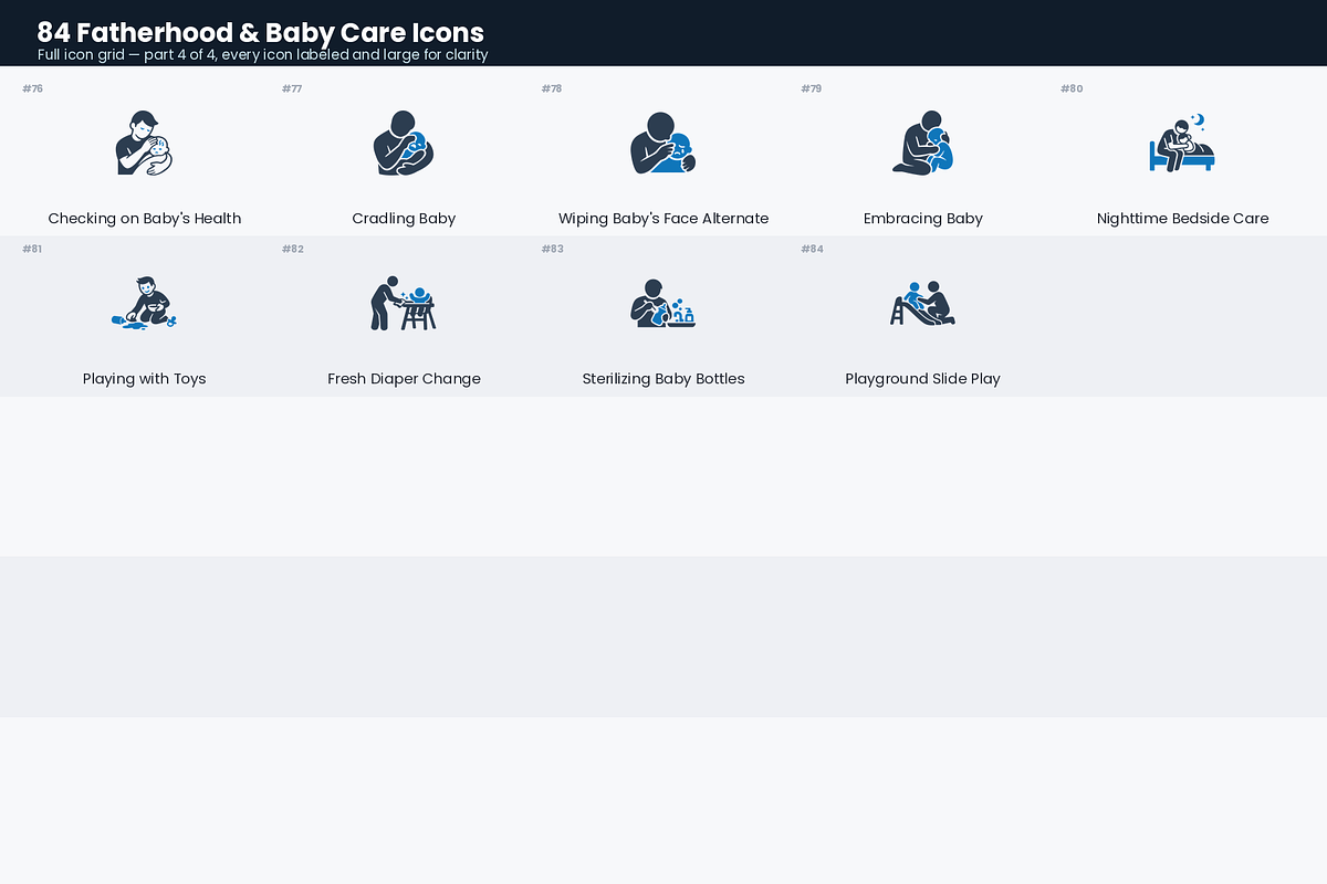 Fatherhood & Baby Care Icons, a Solid Icon by Symbolic Language (Photo 5 of 6)