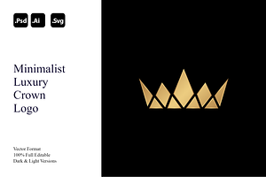 Minimalist Luxury Crown Logo, a Branding & Logo Template by Luxury Logos