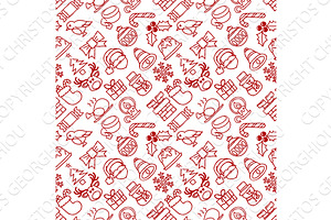 Christmas Seamless Pattern Background