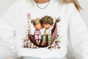 Quirky Valentine Couple Clipart, an Illustration by OK Design (Thumbnail 4 of 6)