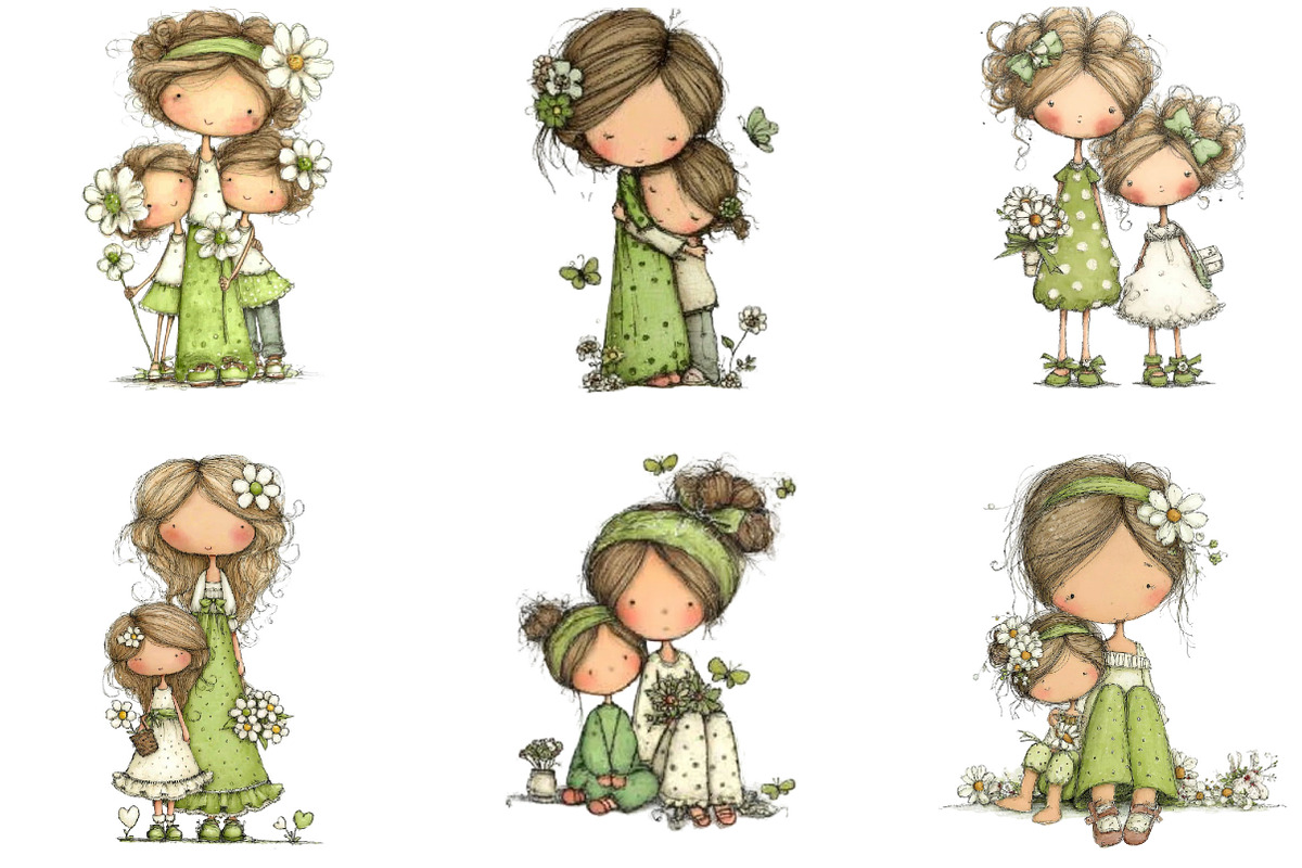 Whimsical Mother’s Day Clipart, a Seasonal Illustration by Designking (Photo 3 of 5)