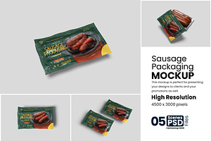 Sausage Packaging Mockup, a Product Mockup by bimockup