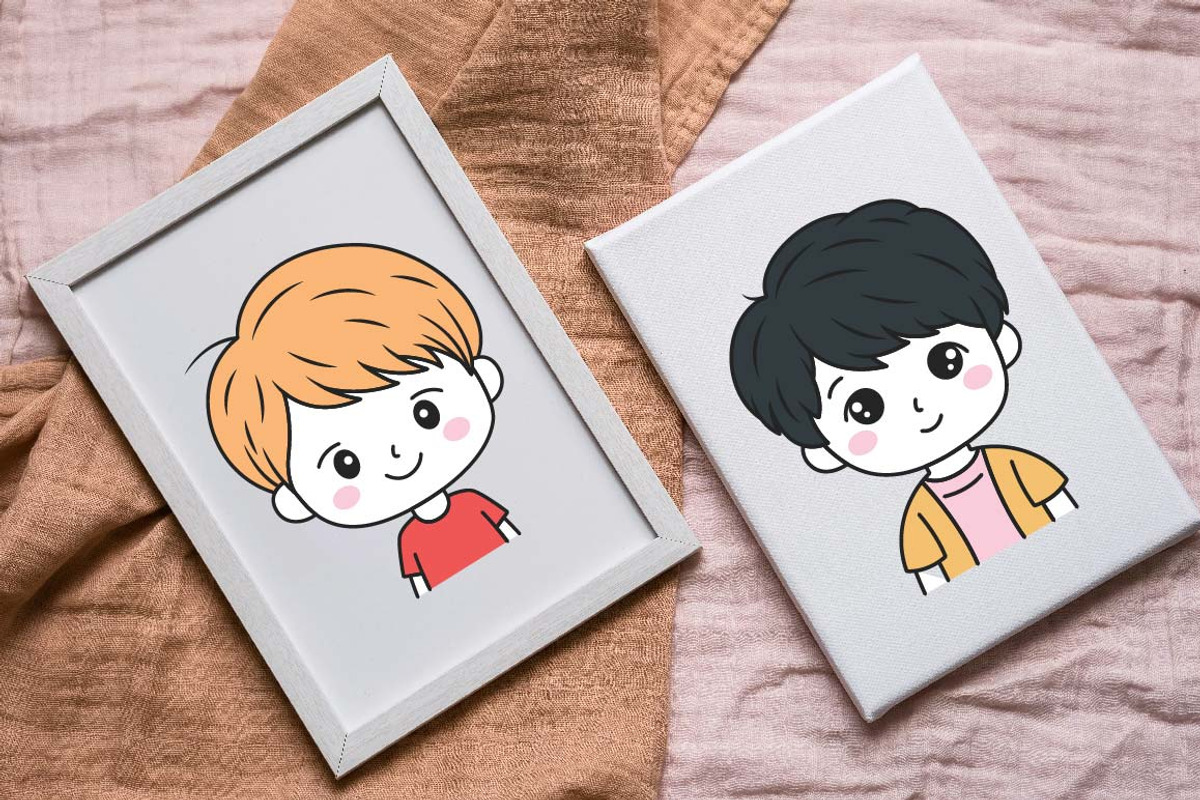 28 Cute Boy Kid Cartoon Character, a Person Illustration by jongcreative (Photo 4 of 7)