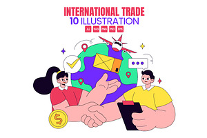 10 International Trade Illustration, a Finance Illustration by denayunebgt