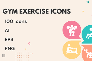 Gym Exercise icons, an Icon by Symbolic Language