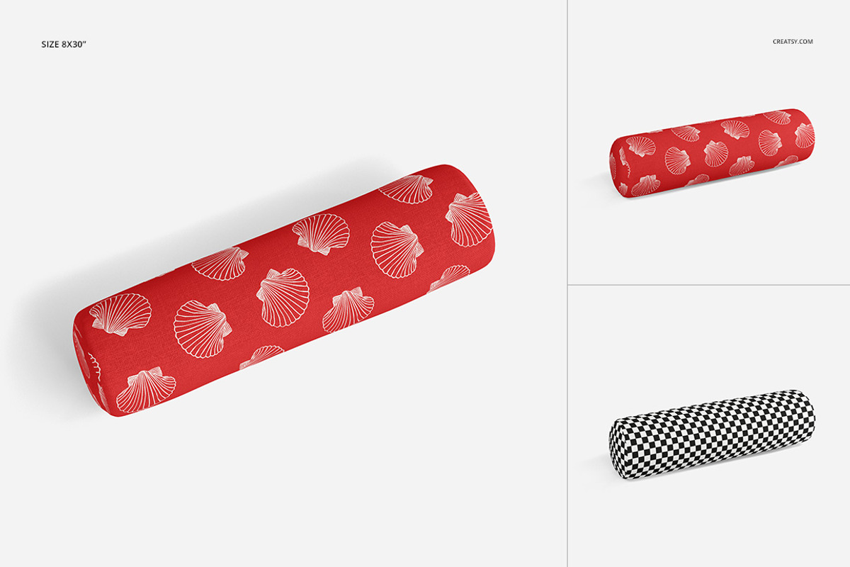 Bolster Pillow Many Sizes Mockup Set, a Household Mockup by creatsy2 (Photo 3 of 9)