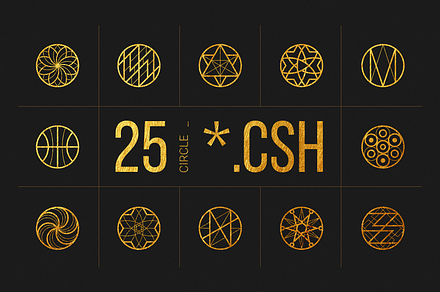 25 Linear Geometric Shapes. Part II, a Shape Add-On by le-genda