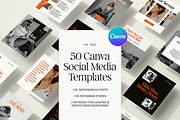 50 Canva Social Media Templates, a Social Media Template by Glo Design Studio (Thumbnail 1 of 10)