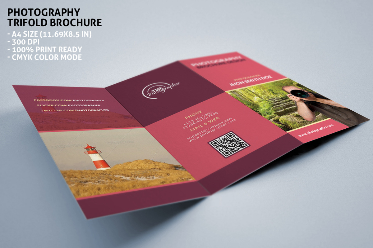 Photography Portfolio Trifold, a Brochure Template by WonderShop (Photo 1 of 3)