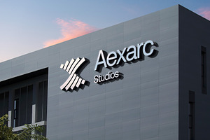 3D Logo Mockup Corporate Building, a Product Mockup by Asylab