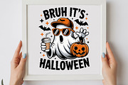 Bruh It’s Halloween Ghost Coffee PNG, a Graphic by olgasallom (Thumbnail 2 of 3)