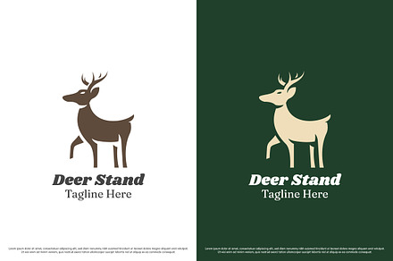 Deer Zoo Logo Design Illustration
