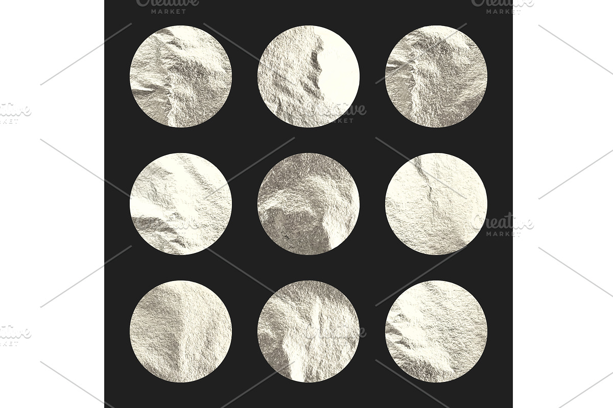Silver foil, shiny handmade circles, an Illustration by 32pixels