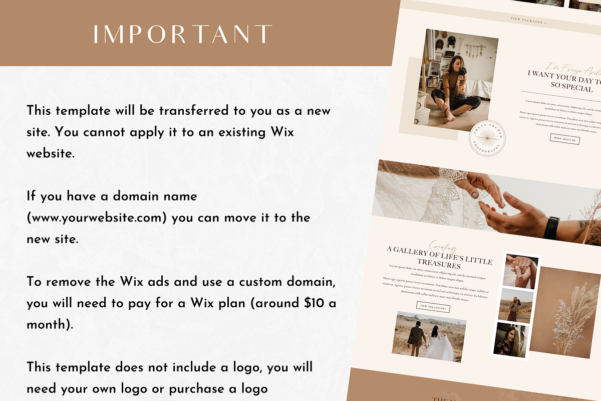 Photography Wix Website Template, a Wix Template by Design Pixie (Photo 5 of 6)