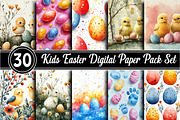 Kids Easter Digital Paper Pack, an Illustration by RobertsArt (Thumbnail 1 of 5)