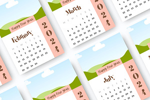 Editable Canva Frame Calendar 2024