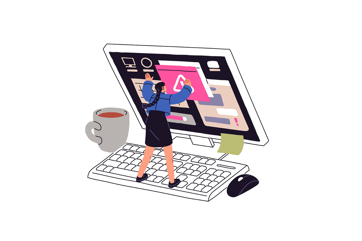 Overworking, work overload concept, a Work Illustration by PaperTrident (Photo 3 of 9)