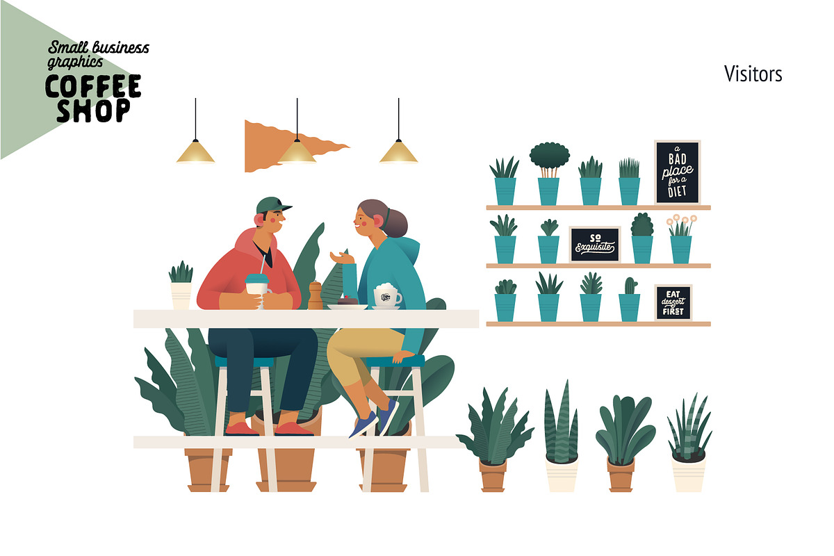 Coffee shop, Small business (vector), a Templates & Theme by Grivina's shop (Photo 5 of 20)