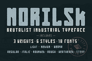 Norilsk - Brutalist Industrial Type