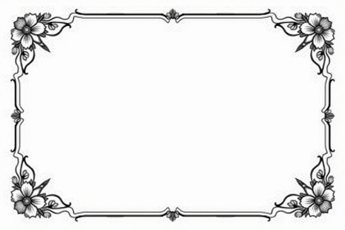 Flower Silhouette Frame Pack, an Illustration by Amazin_art (Photo 5 of 9)