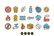 Eco Friendly Icons Set, an Illustration by designvectx (Thumbnail 3 of 3)