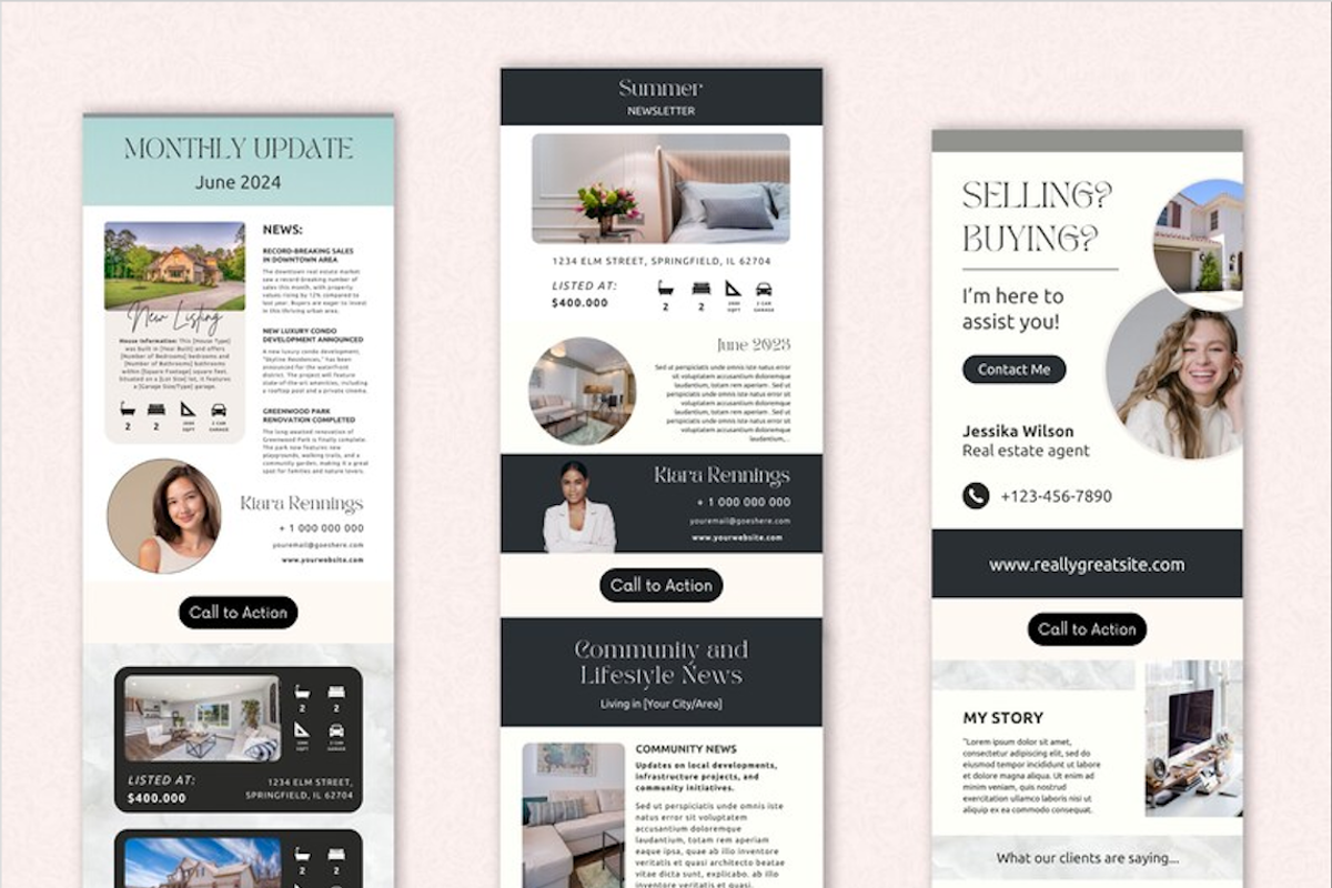Real Estate Newsletter Template Pack, an Email Template by PittaFinePrint (Photo 9 of 9)
