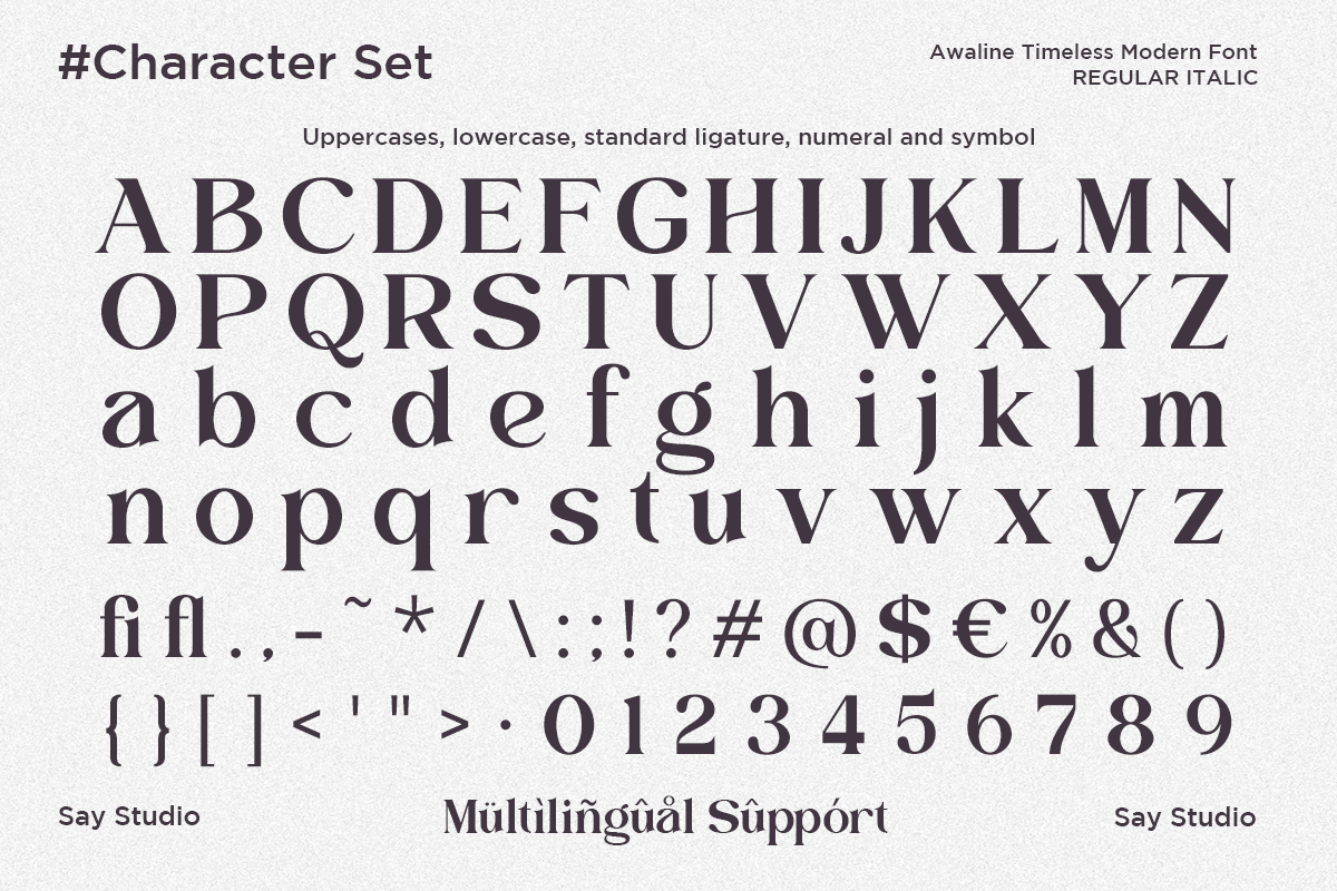 Luxury Wedding Serif Font - Awaline, a Serif Font by Say Studio (Photo 9 of 10)