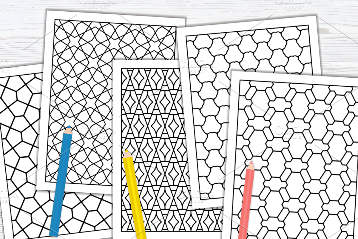 40 Peaceful Pattern Coloring Pages, a Pattern Graphic by Design Station (Photo 5 of 6)
