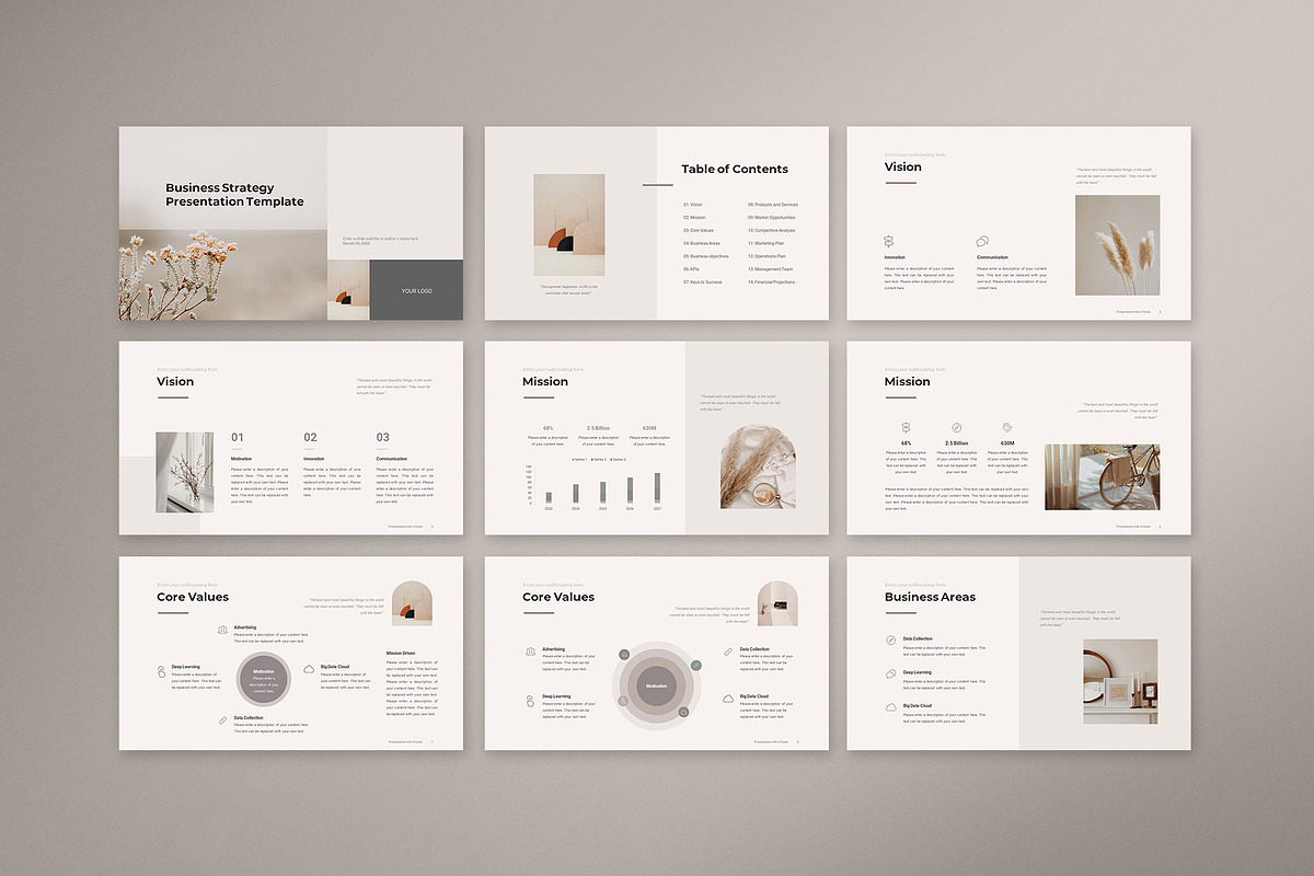 Business Strategy Template CANVA, a Presentation Template by CreativityForest (Photo 3 of 7)