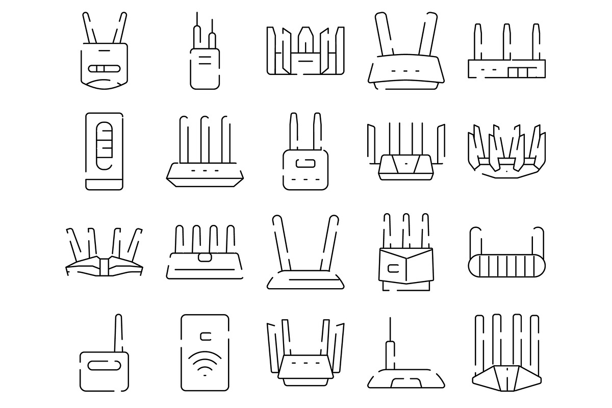 Wireless router and modem collection, an Object Graphic by pikepicture (Photo 2 of 3)