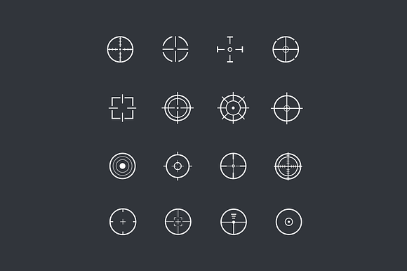 16 Crosshair Icons preview 5