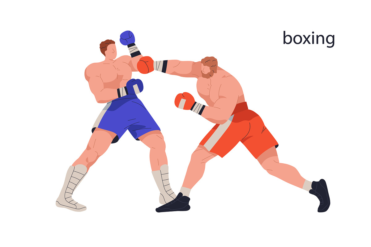 Fighters practicing martial arts set, a Sport Illustration by Good Studio (Photo 10 of 13)