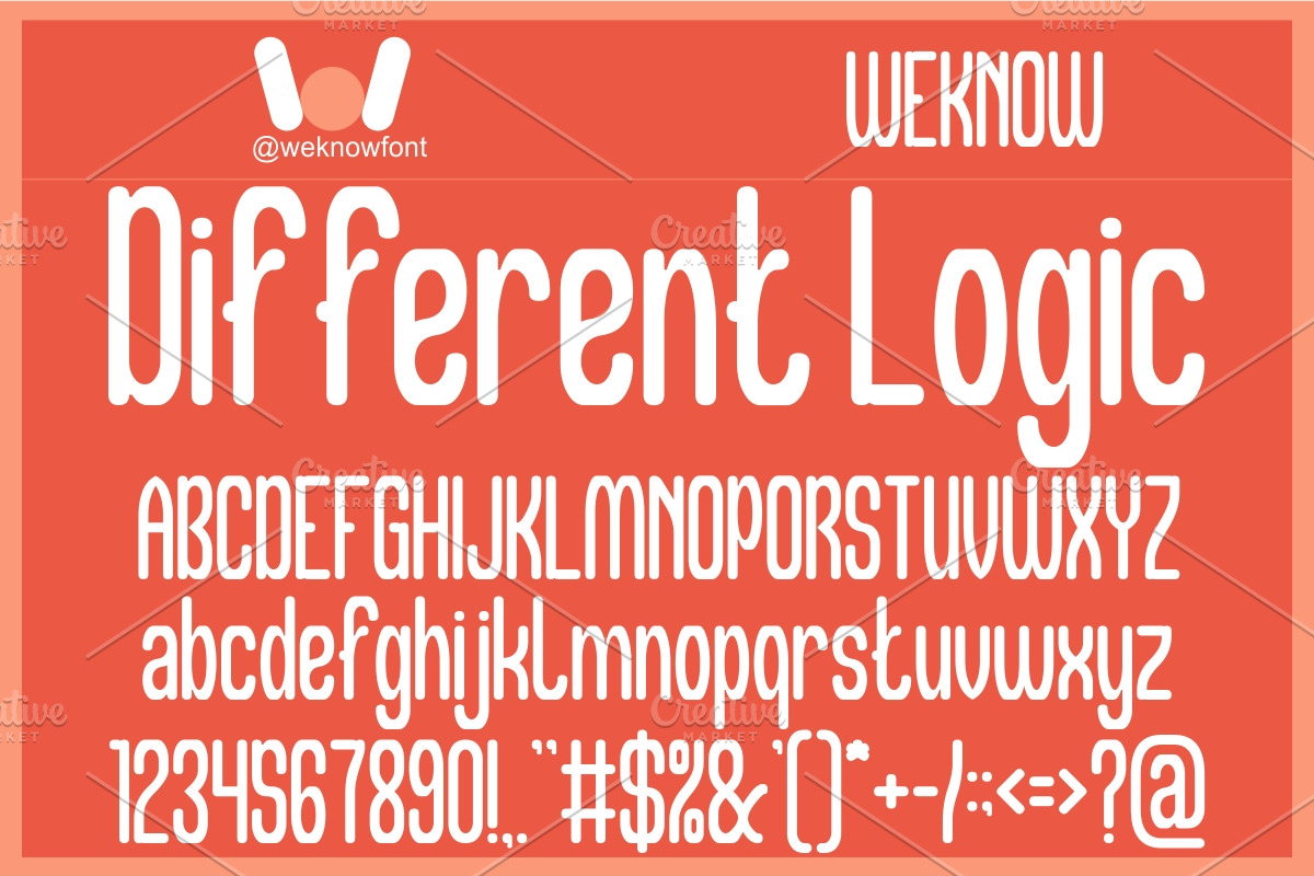 Different Logic font, a Sans Serif Font by weknow (Photo 1 of 8)