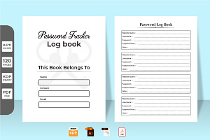 Password Journal KDP Interior Vector