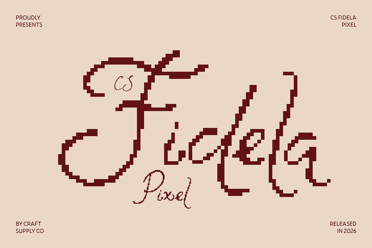 CS Fidela Pixel, a Handwritten Font by Craft Supply Co. (Photo 1 of 8)