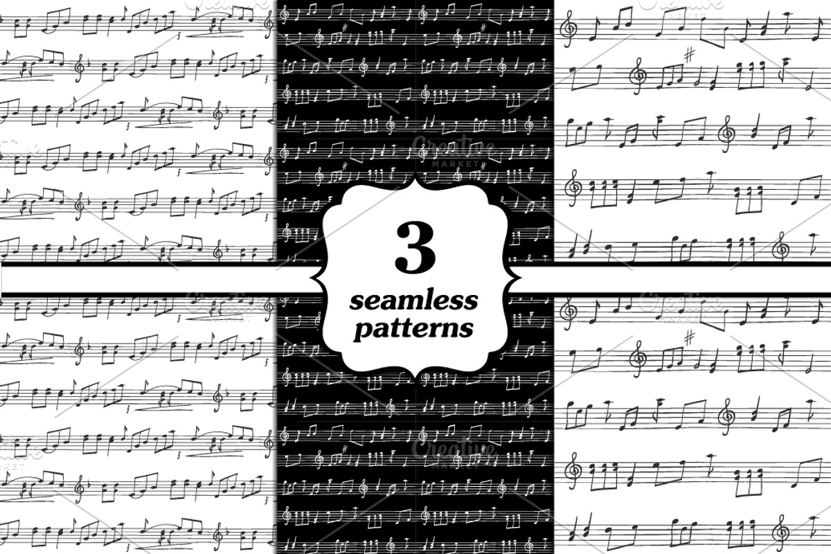 Seamless backgrounds with notes