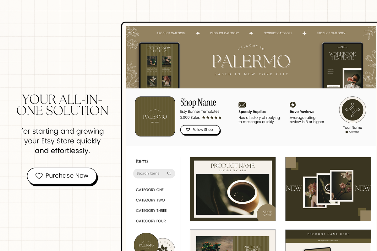 Etsy Shop Kit Branding Templates, a Branding & Logo Template by Branding Babe Co. (Photo 3 of 7)
