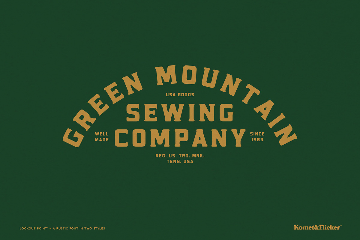 Lookout Point - A Rustic Font, a Serif Font by Komet & Flicker (Photo 9 of 15)