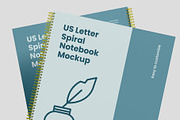 US Letter Spiral Notebook Mockup, a Books & Magazine Mockup by Illusiongraphic (Thumbnail 21 of 32)
