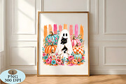 Striped Halloween Ghost PNG, a Seasonal Illustration by Daily.Designs (Thumbnail 5 of 5)