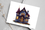 Watercolor Burgundy Halloween, an Illustration by Canvas Craft (Thumbnail 6 of 8)