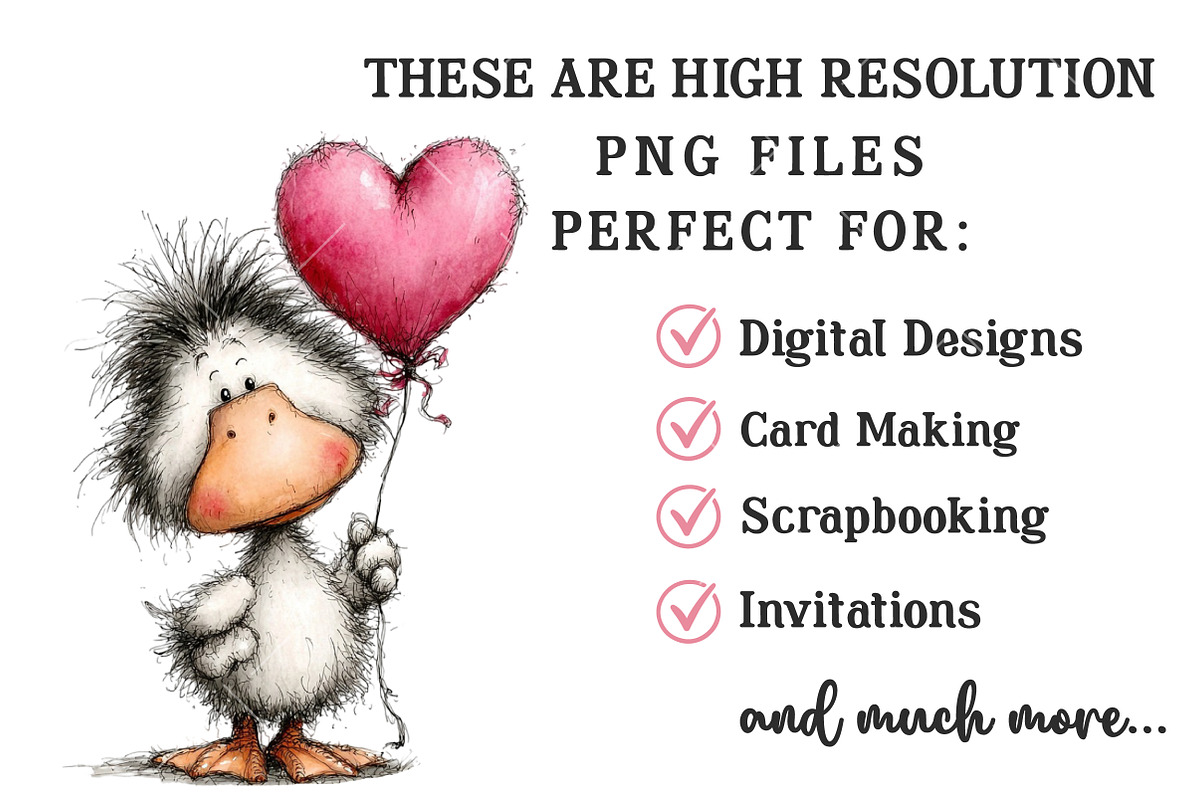 Quirky Valentine Animals Clipart, an Illustration by OK Design (Photo 4 of 6)