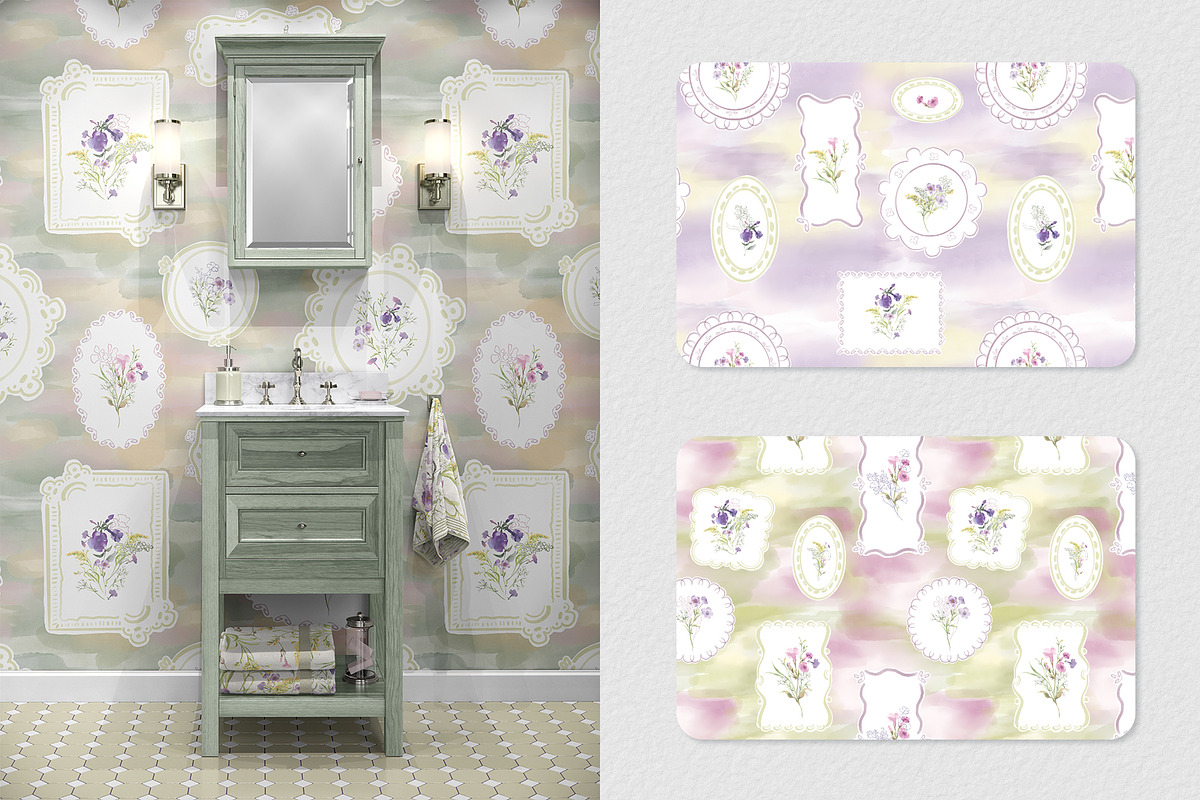 Soft flowers watercolor aesthetic, a Decorative Illustration by Kate Lanbina (Photo 15 of 17)