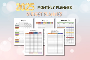 2025 Monthly Planner-CANVA Template