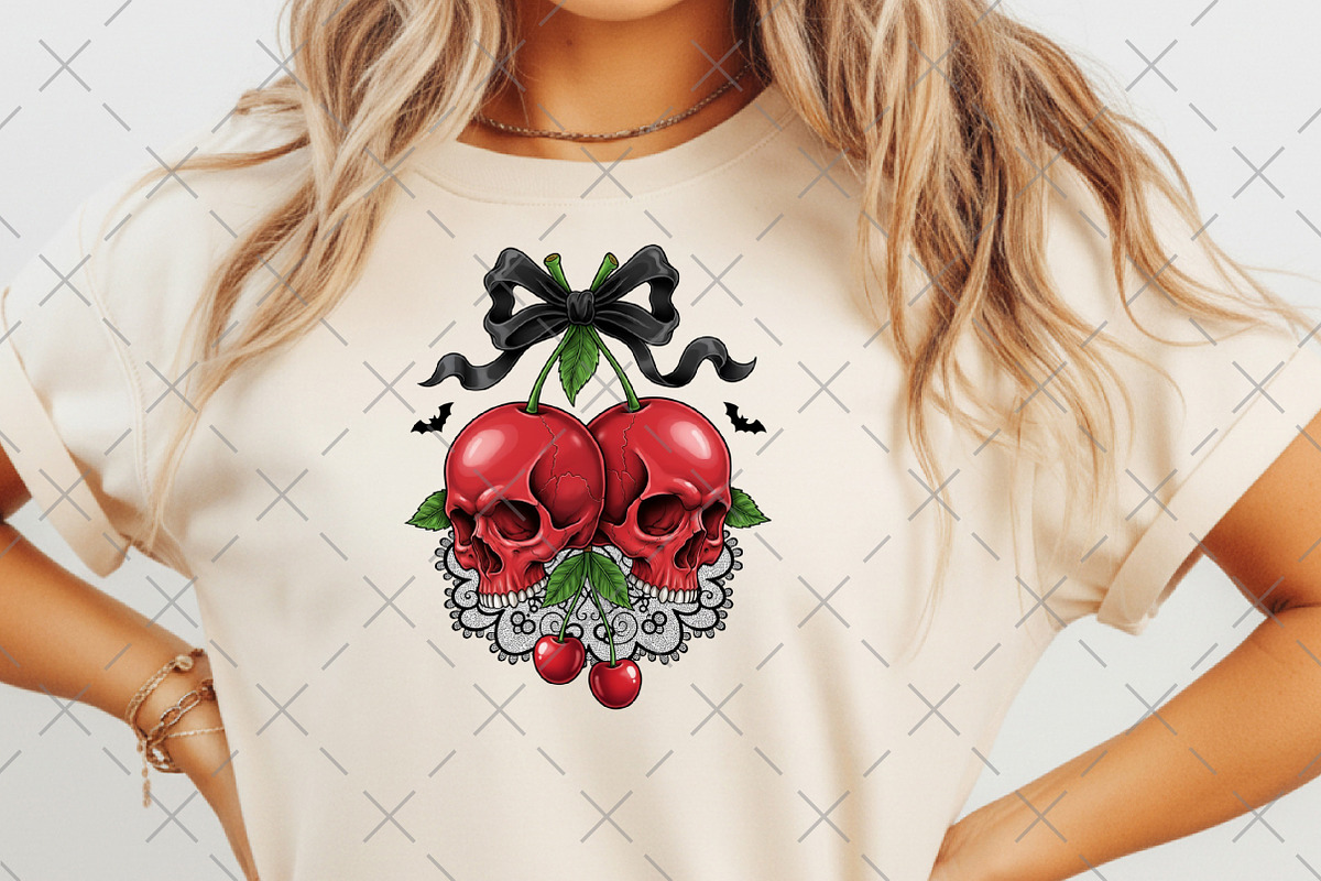 Spooky Cherry Halloween Bow PNG, an Illustration by Craft Nest (Photo 5 of 6)