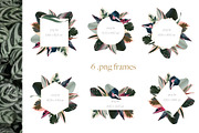 Pink tropical frames and patterns, an Illustration by marie dricot (Thumbnail 6 of 15)