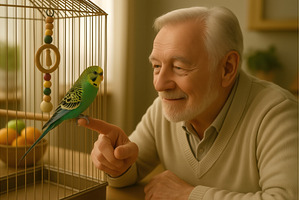 Elderly Caucasian man joyfully, an Animal Photo by Sergey Kotenev