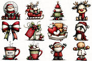 Whimsical Christmas Clipart, an Illustration by OK Design (Thumbnail 3 of 6)