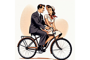 Vintage Valentine's Day Clipart, a Seasonal Illustration by Creative design (Thumbnail 2 of 7)